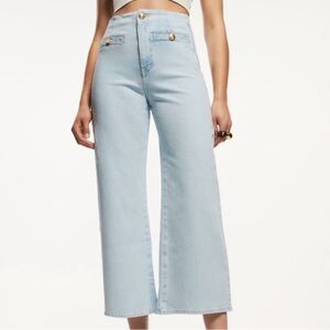 Zara High-Waisted Cropped Jeans